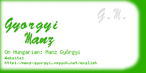 gyorgyi manz business card